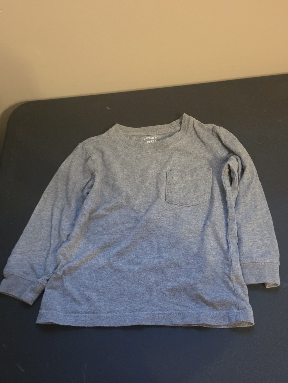 Carters Boys Gray Long Sleeve T Shirt EUC